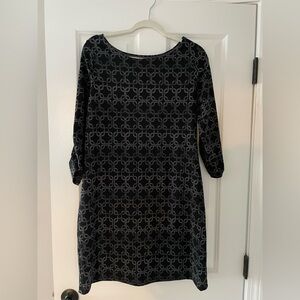 Black and gray patterned dress